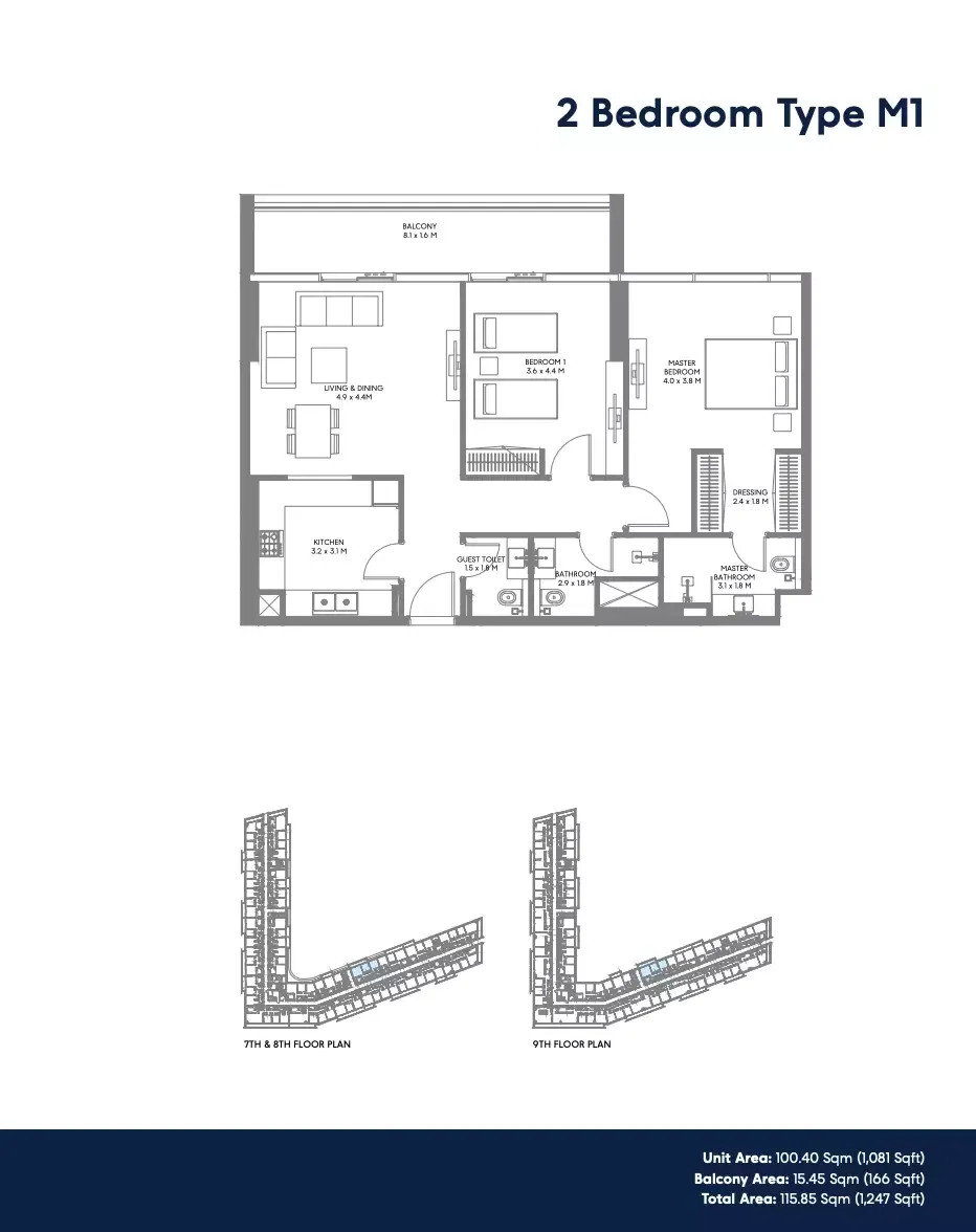 Floor plan for Type M1