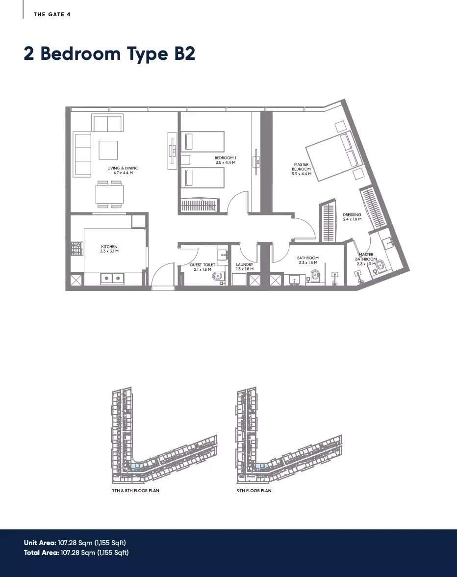 Floor plan for Type B2