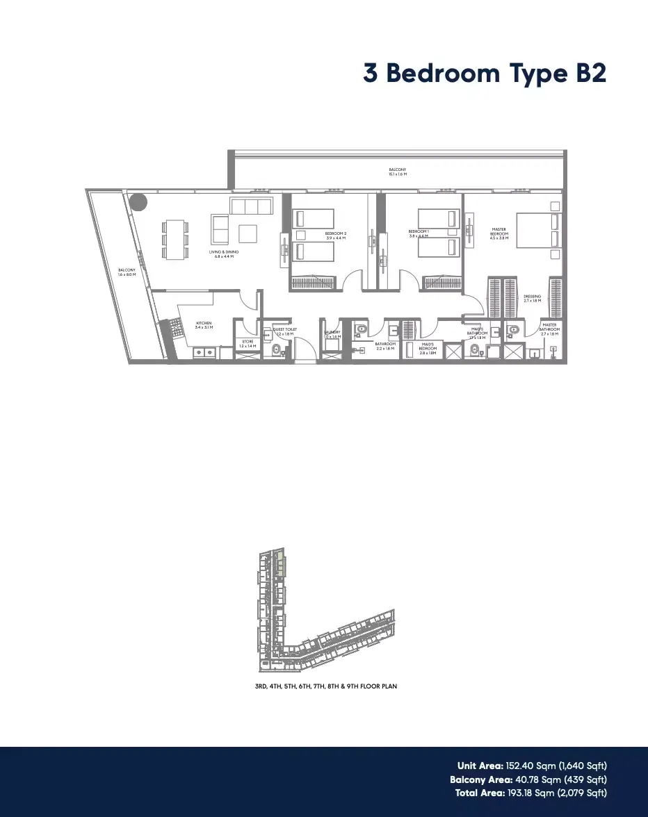 Floor plan for Type B2