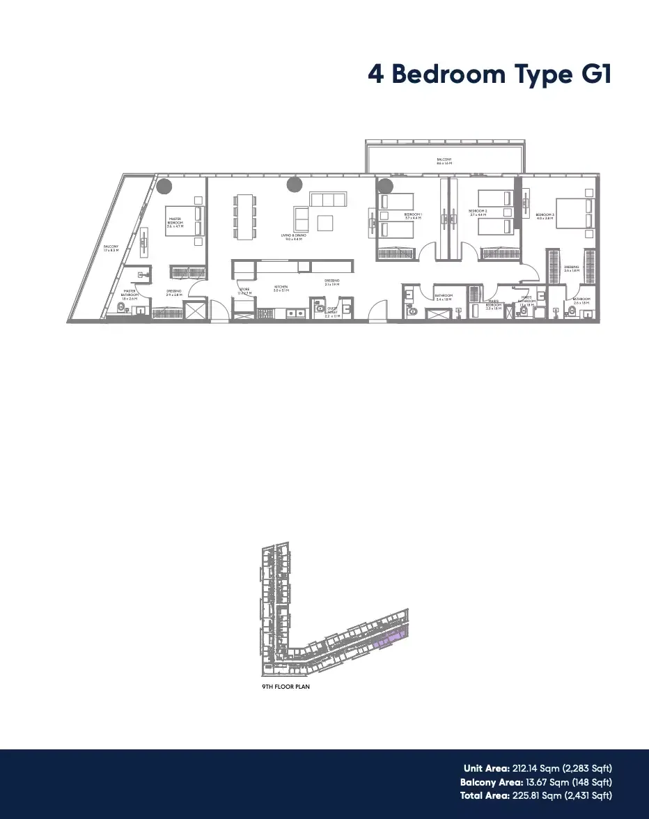 Floor plan for Type G1