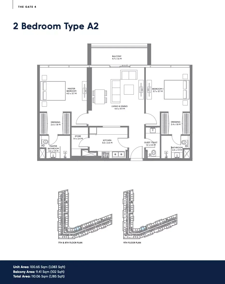 Floor plan for Type A2