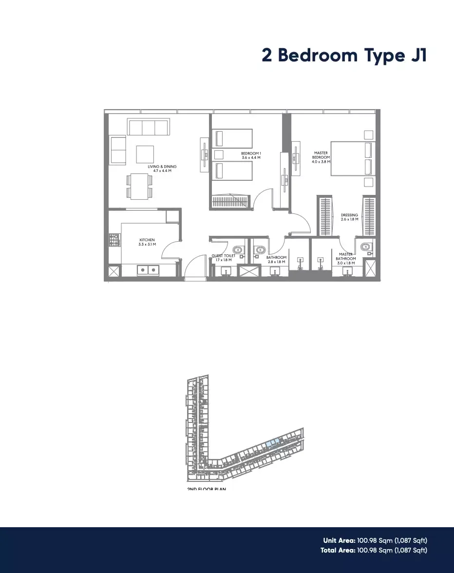 Floor plan for Type J1