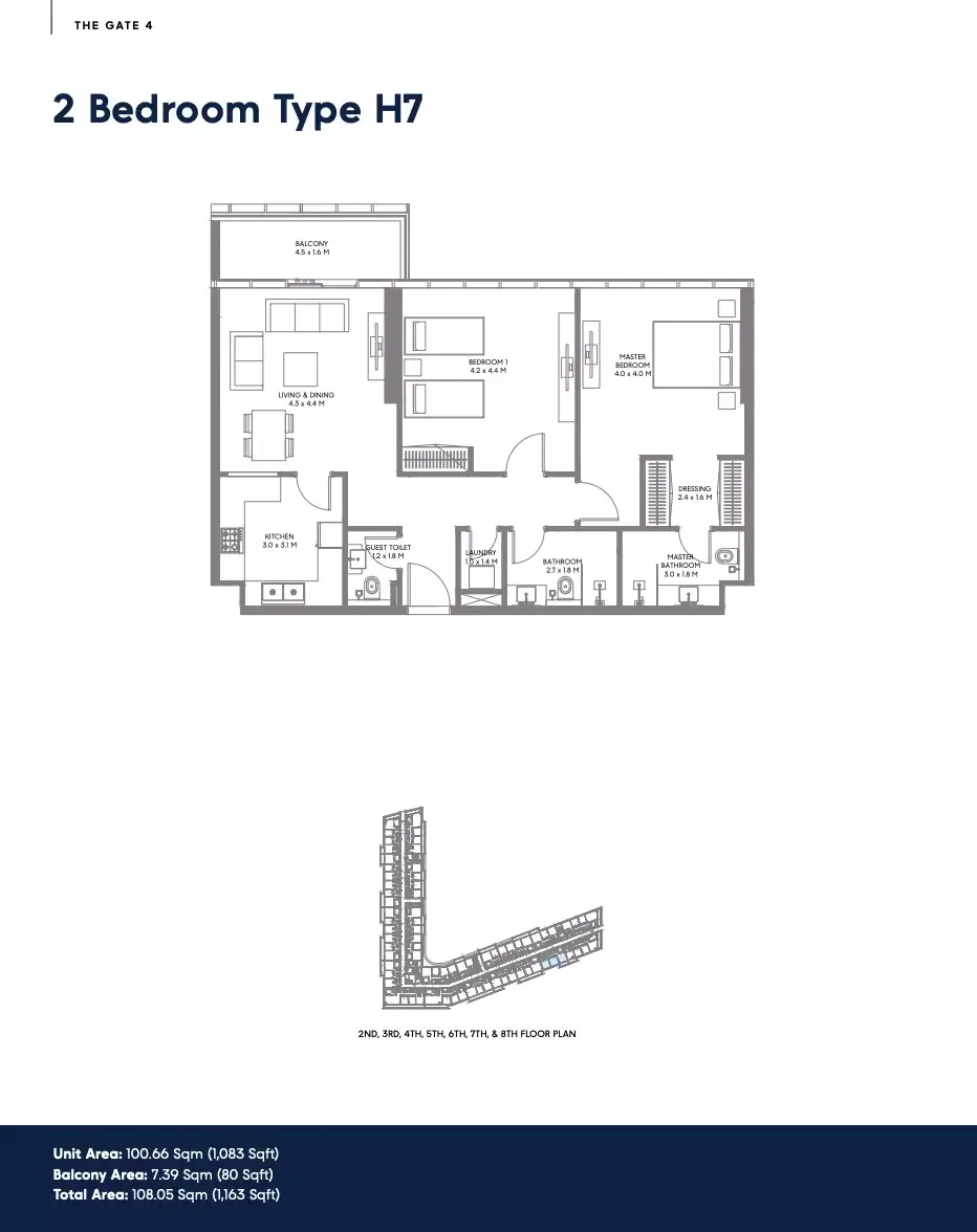 Floor plan for Type H7