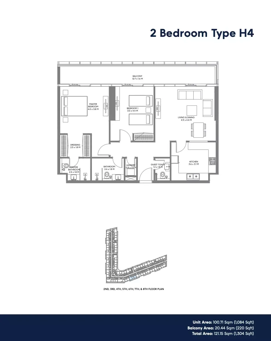 Floor plan for Type H4
