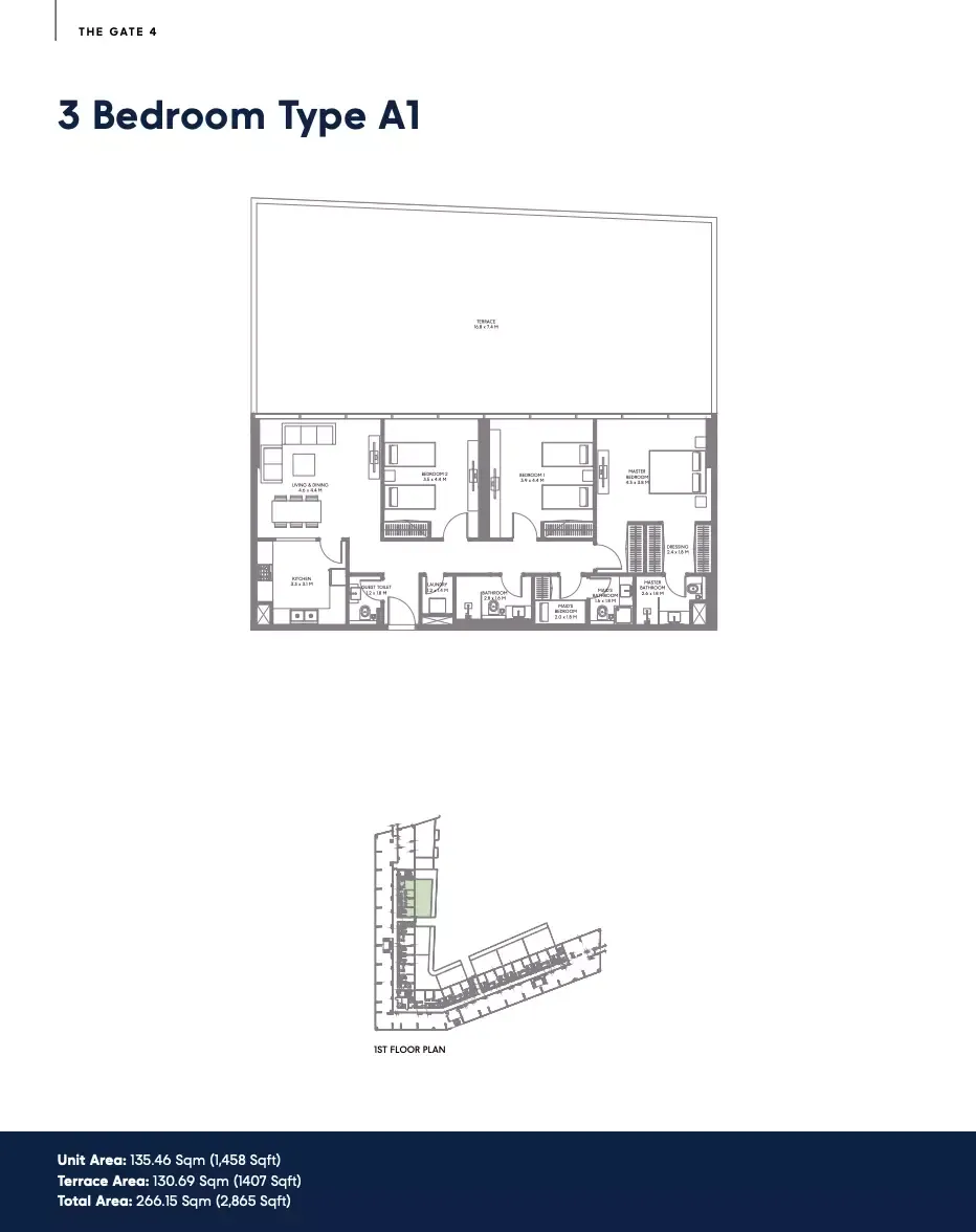 Floor plan for Type A1