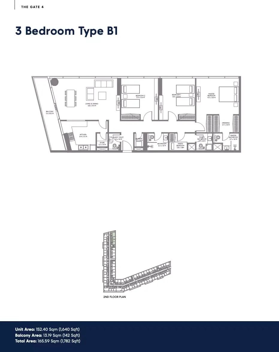 Floor plan for Type B1