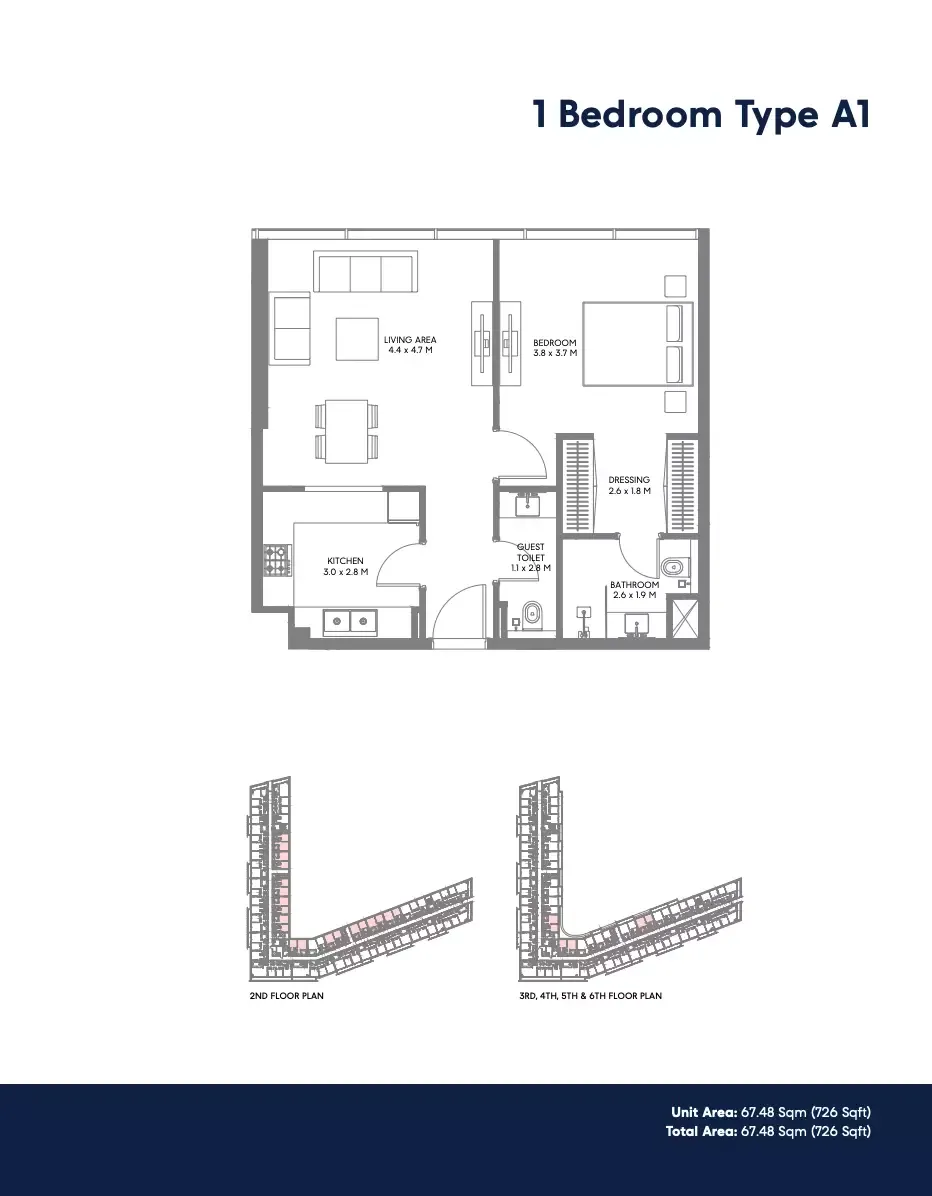 Floor plan for Type A1