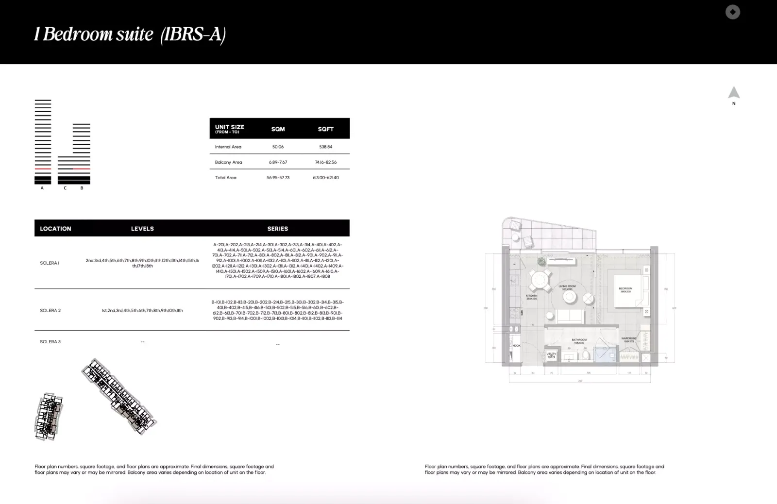 Floor plan for Type 1BRS-A