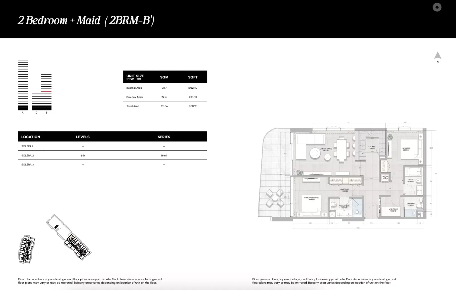Floor plan for Type 2BRM-B1