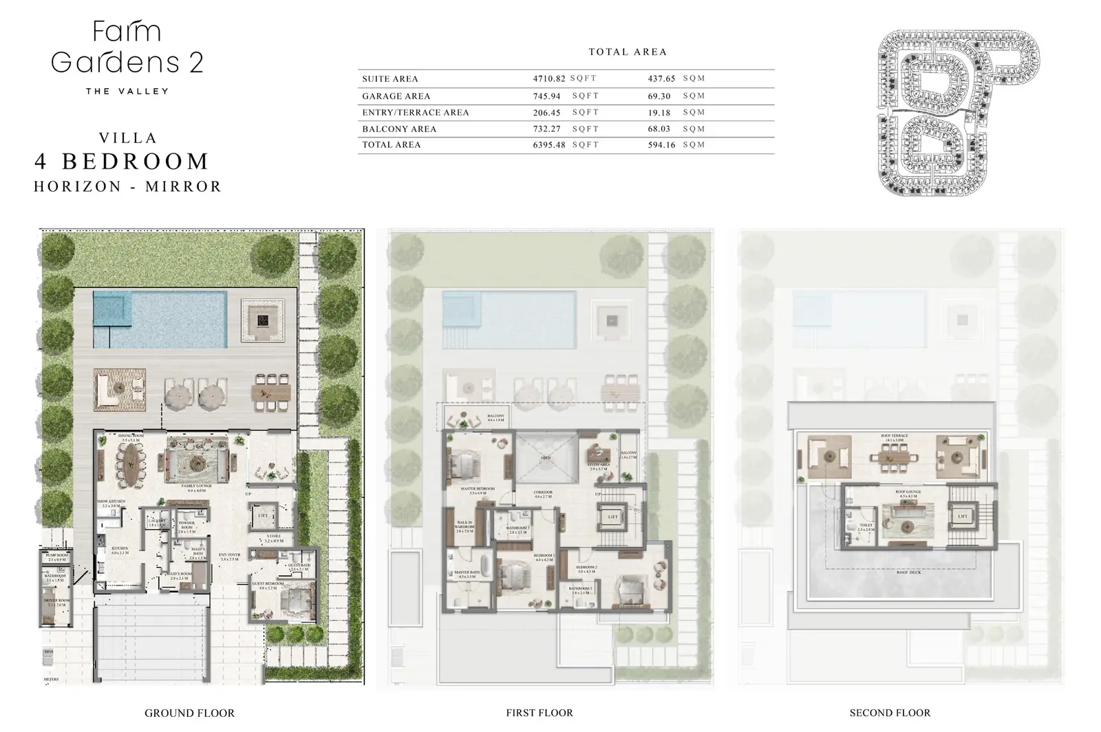 Floor plan for Horizon Mirror