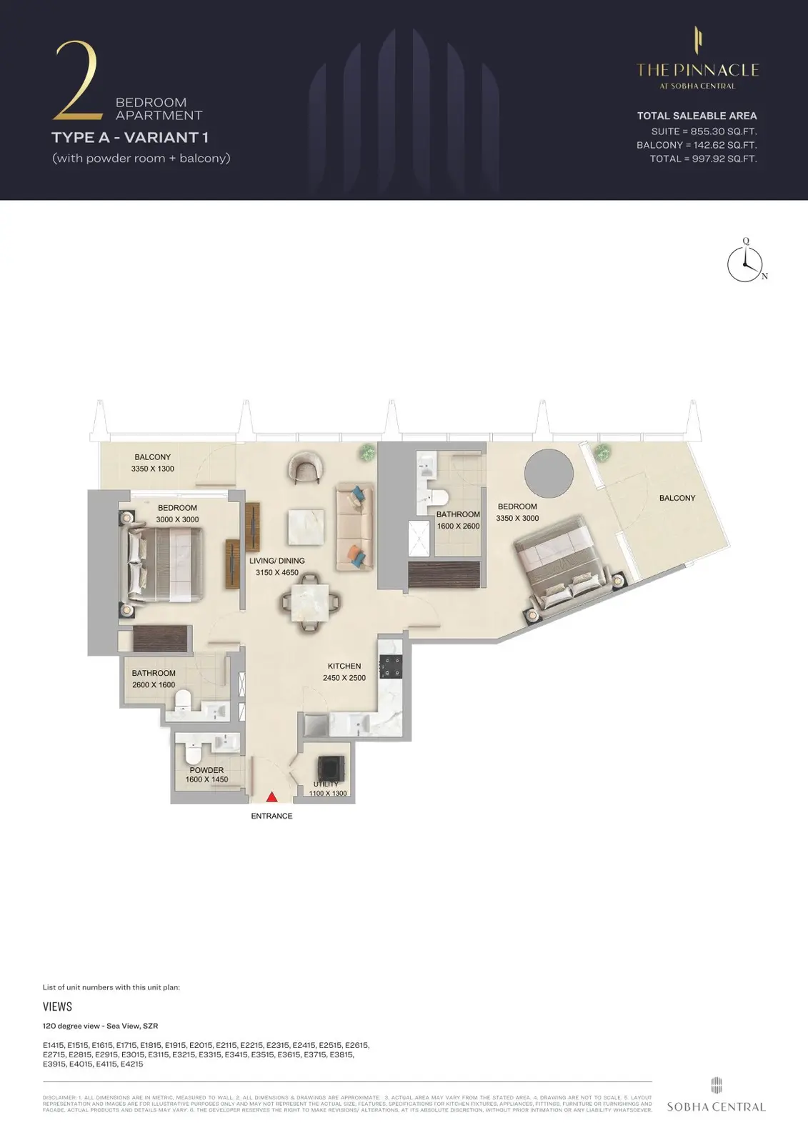 Floor plan for Type A1