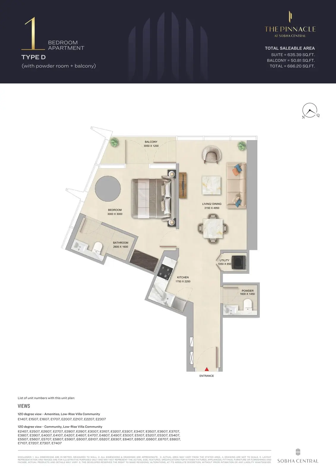 Floor plan for Type D