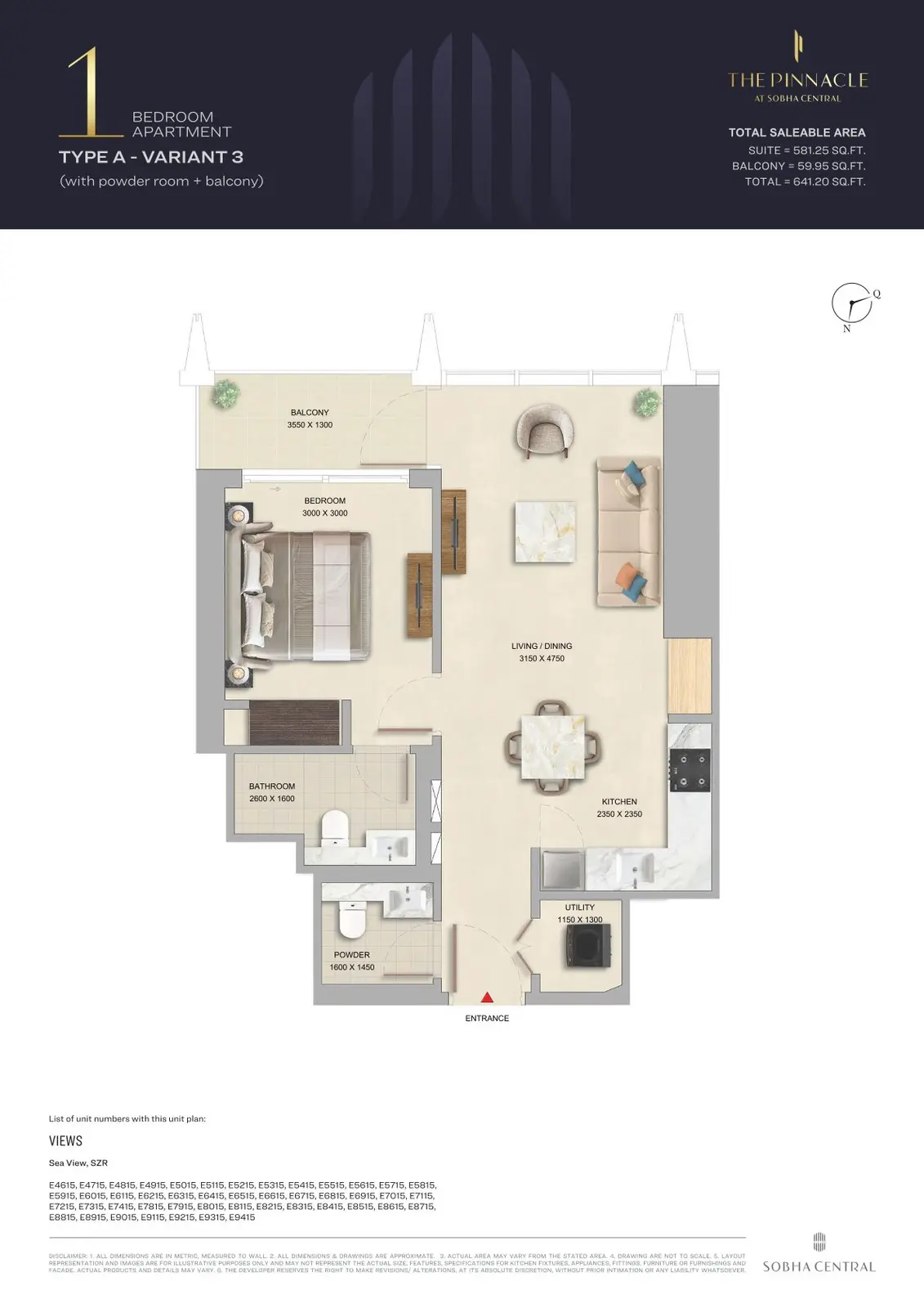 Floor plan for Type A3