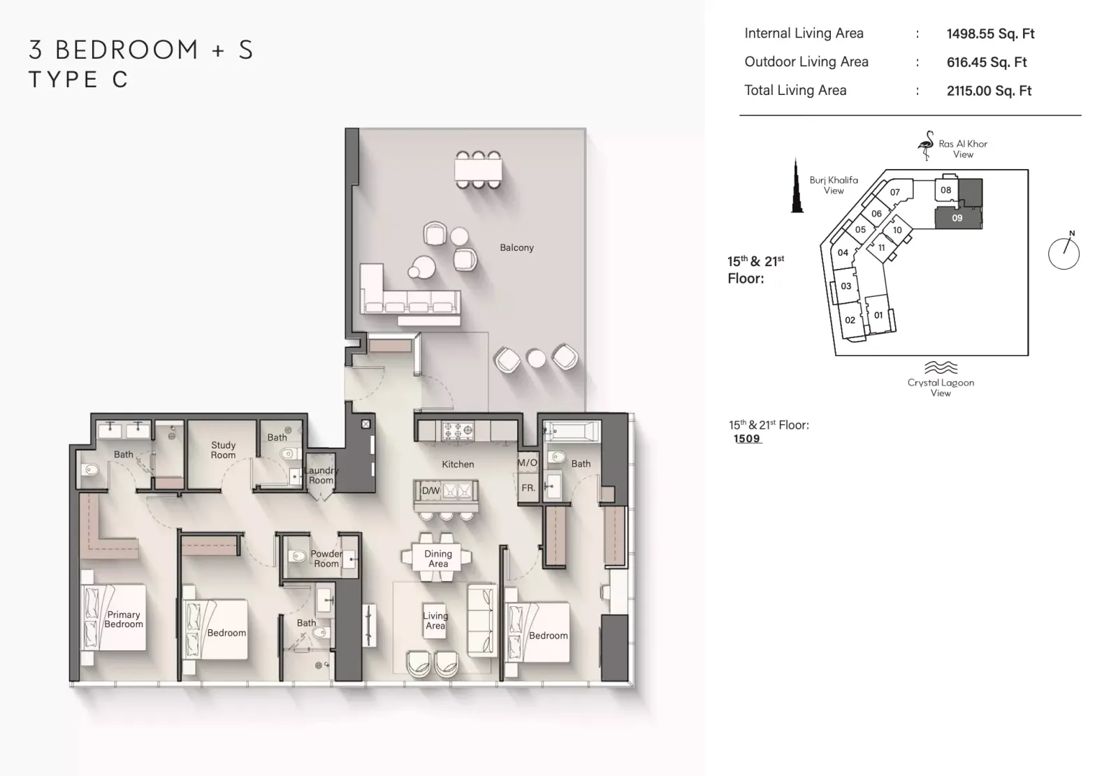 Floor plan for Type C+S