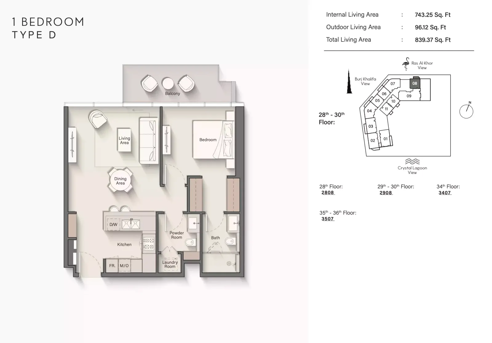 Floor plan for Type D