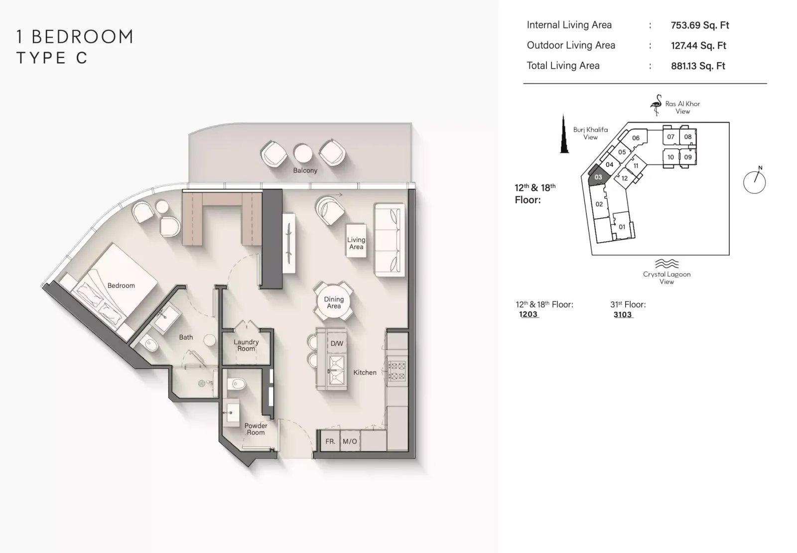 Floor plan for Type C