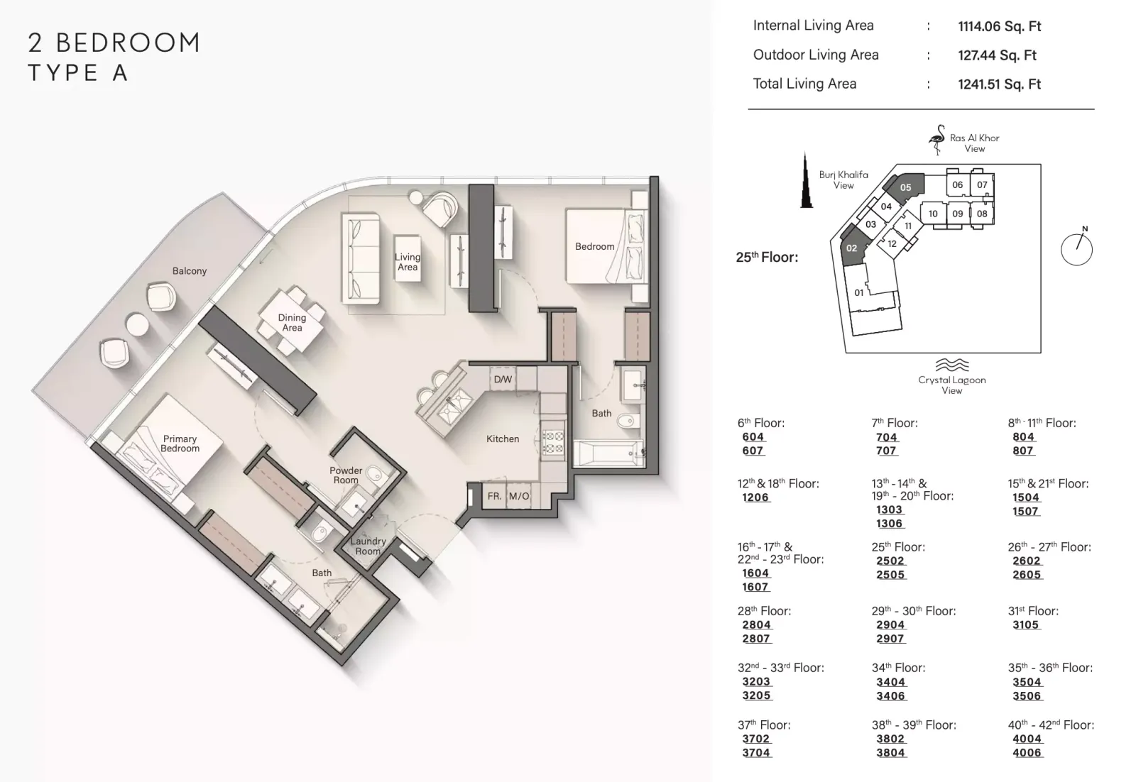 Floor plan for Type A