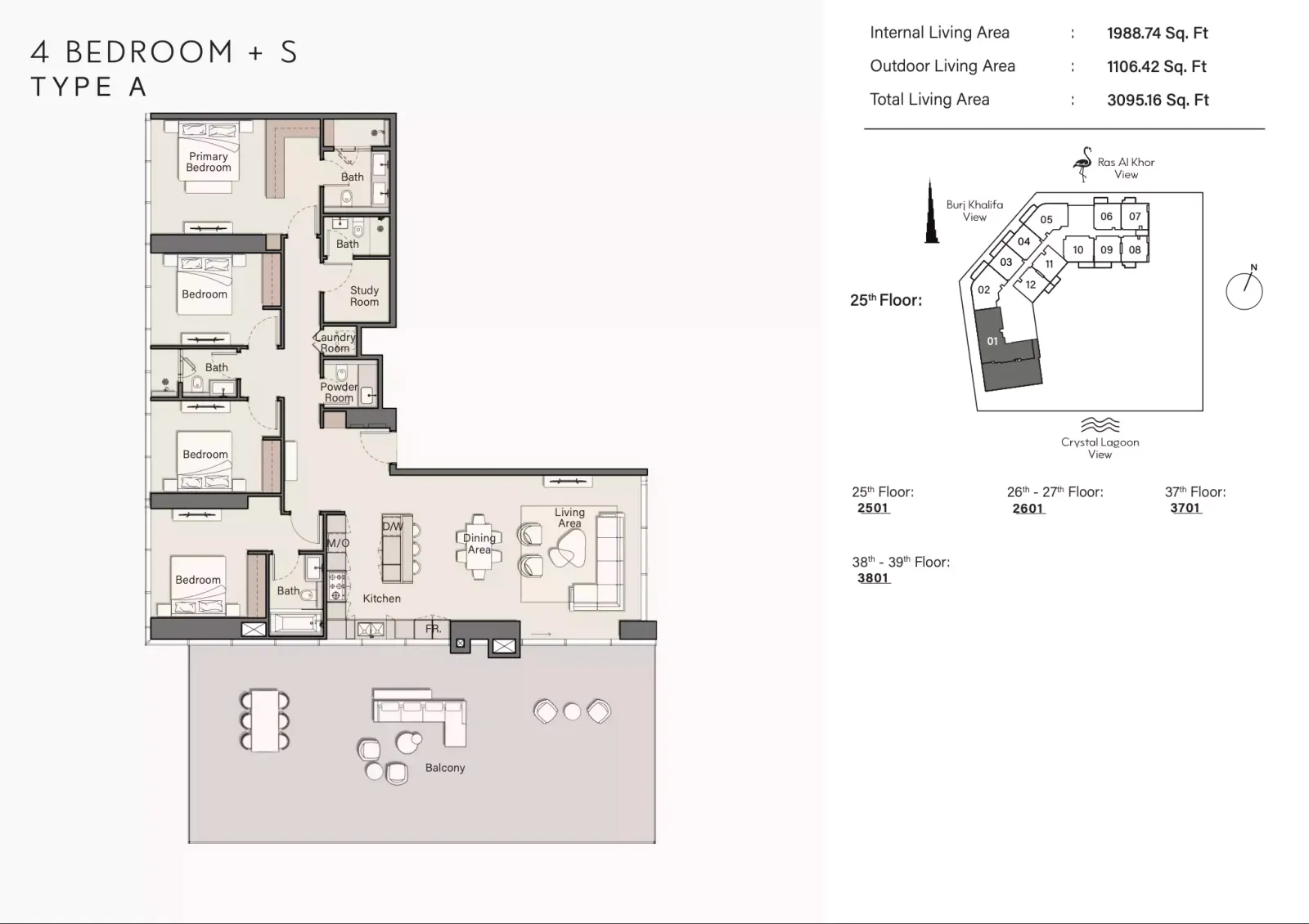Floor plan for Type A