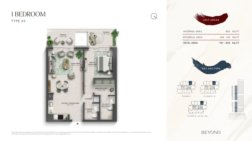Floor plan for Type A2
