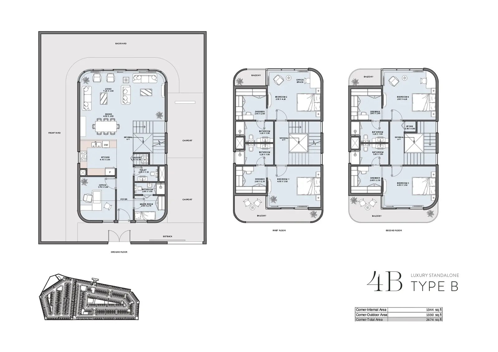 Floor plan for Type B