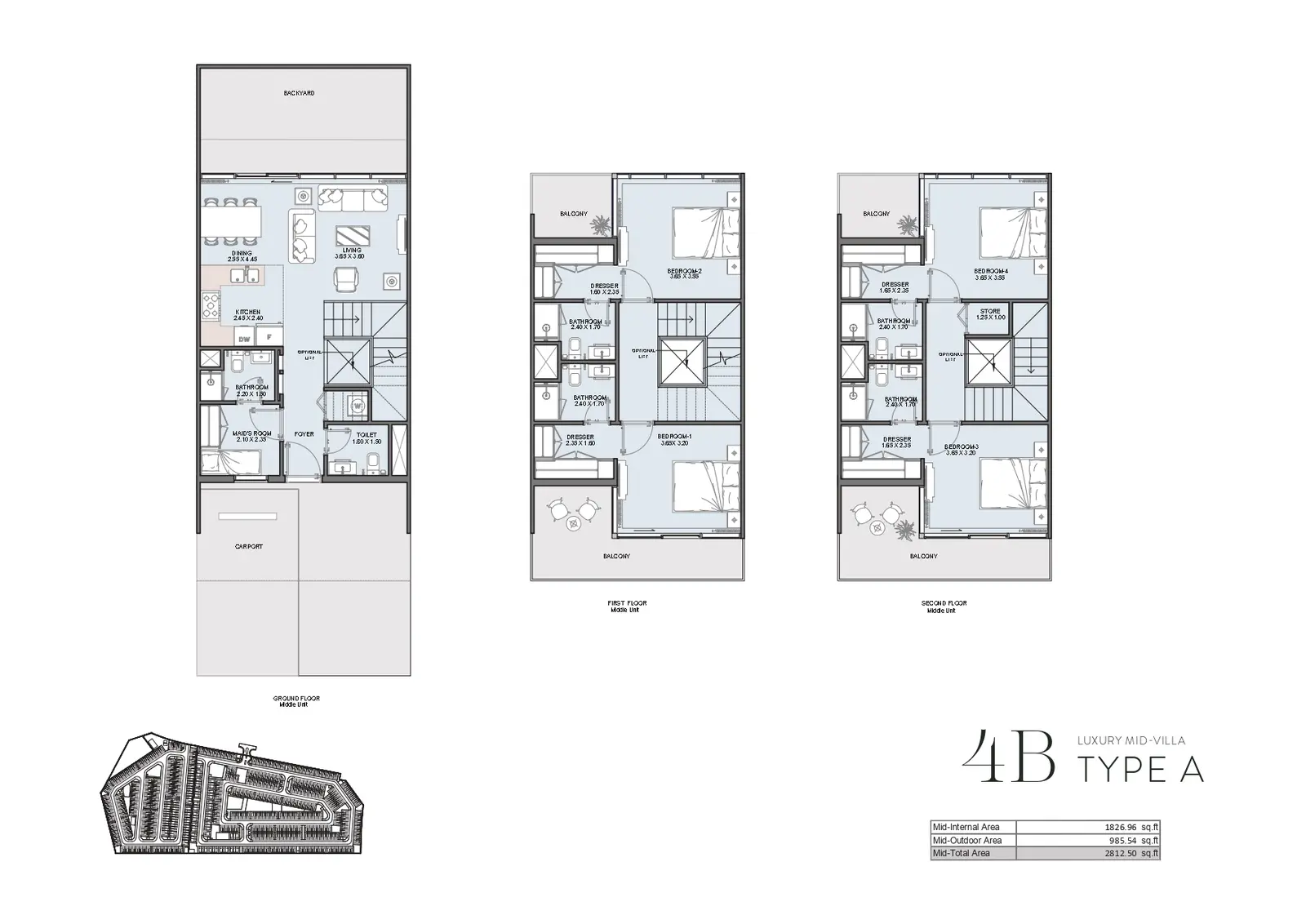 Floor plan for Type A