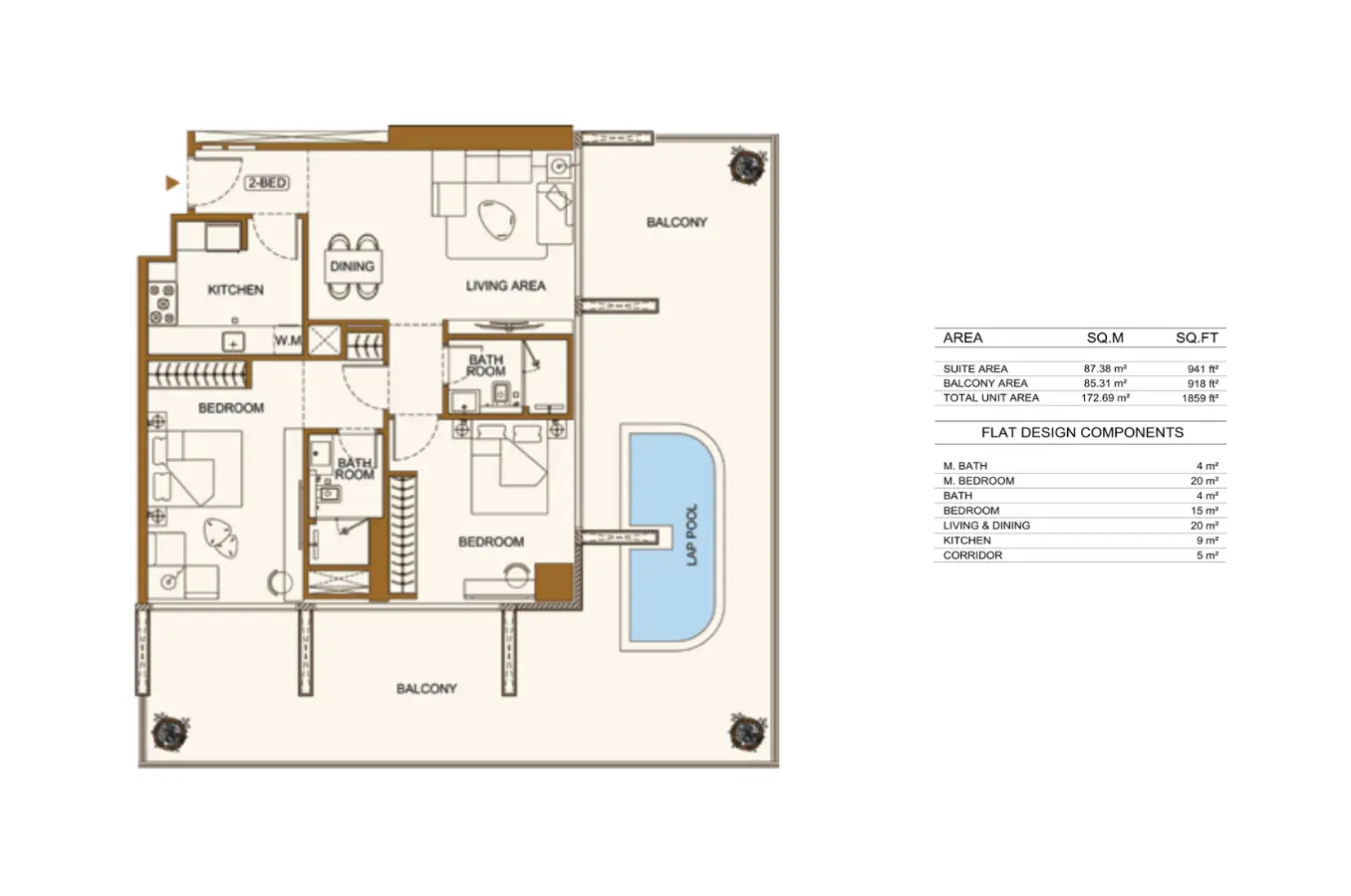 Floor plan for Type 1