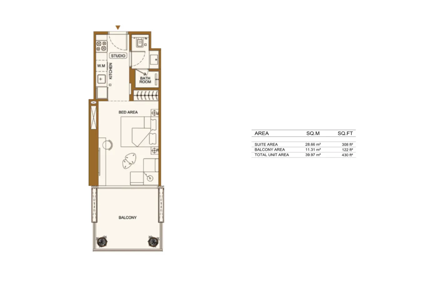 Floor plan for Type 1