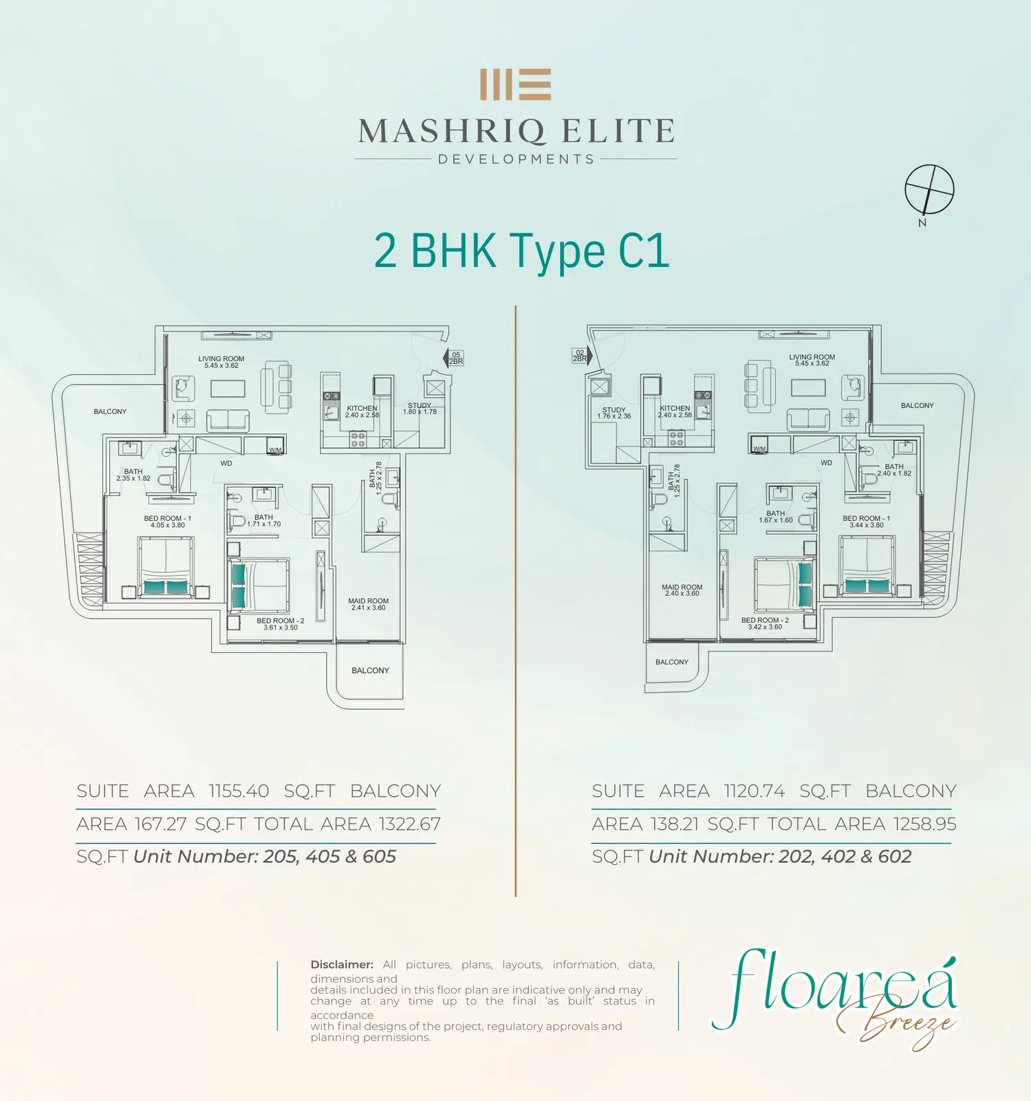 Floor plan for Type C1