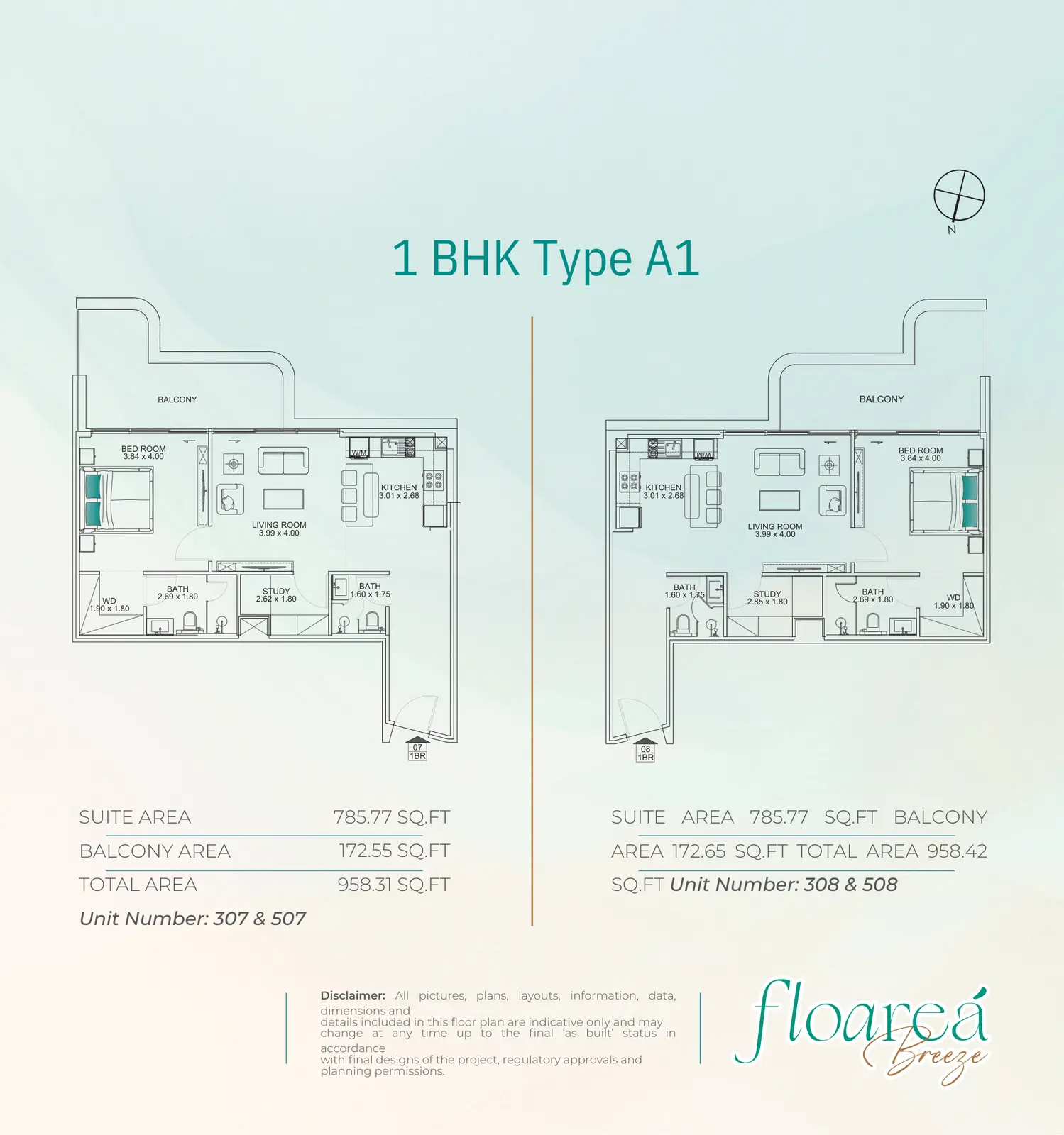 Floor plan for Type A1