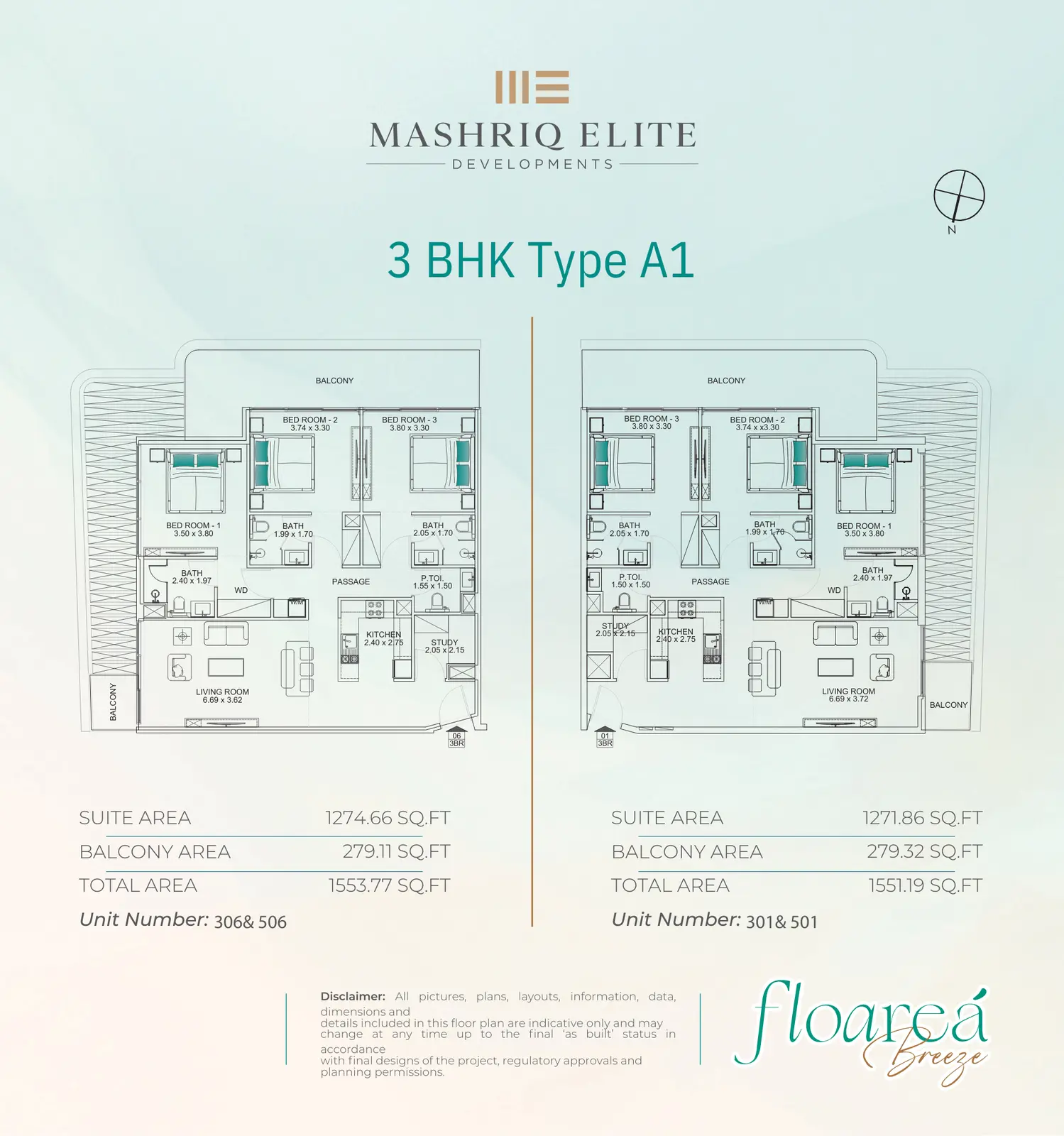 Floor plan for Type A1