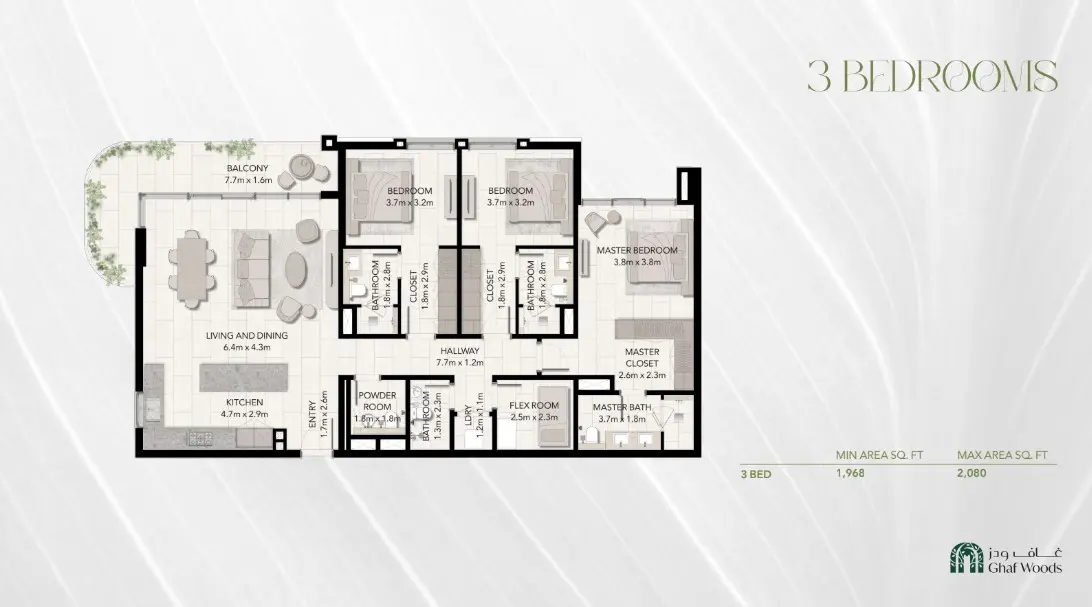 Floor plan for Type 1