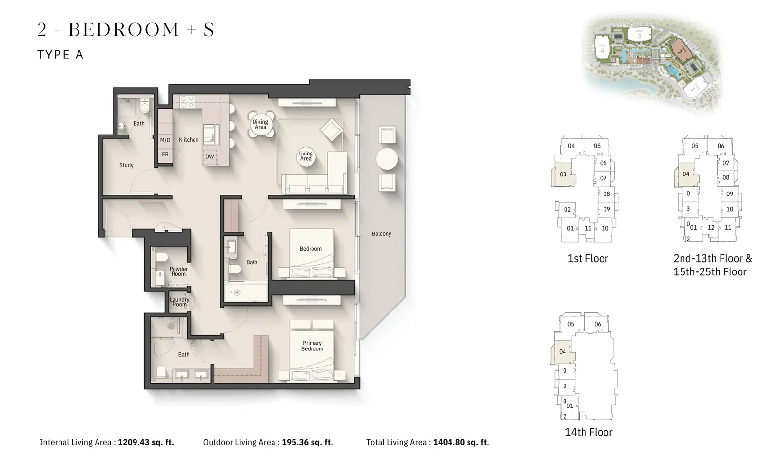 Floor plan for Type AS