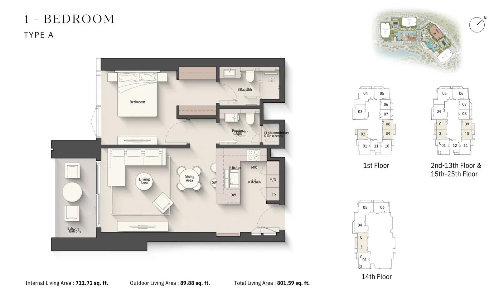 Floor plan for Type A