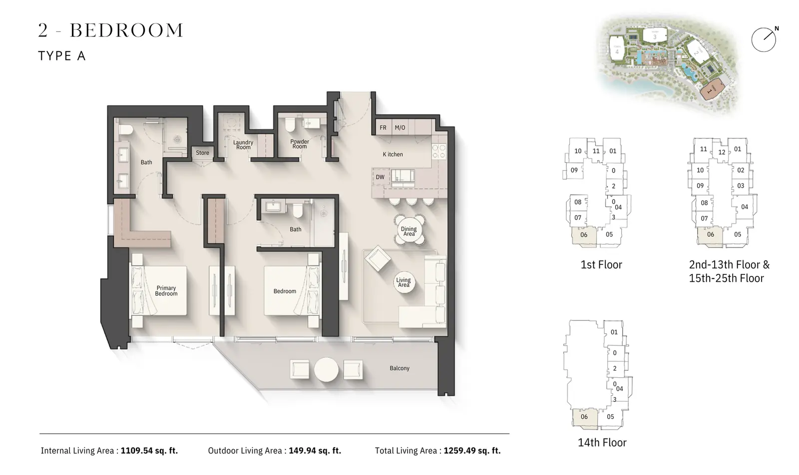 Floor plan for Type A