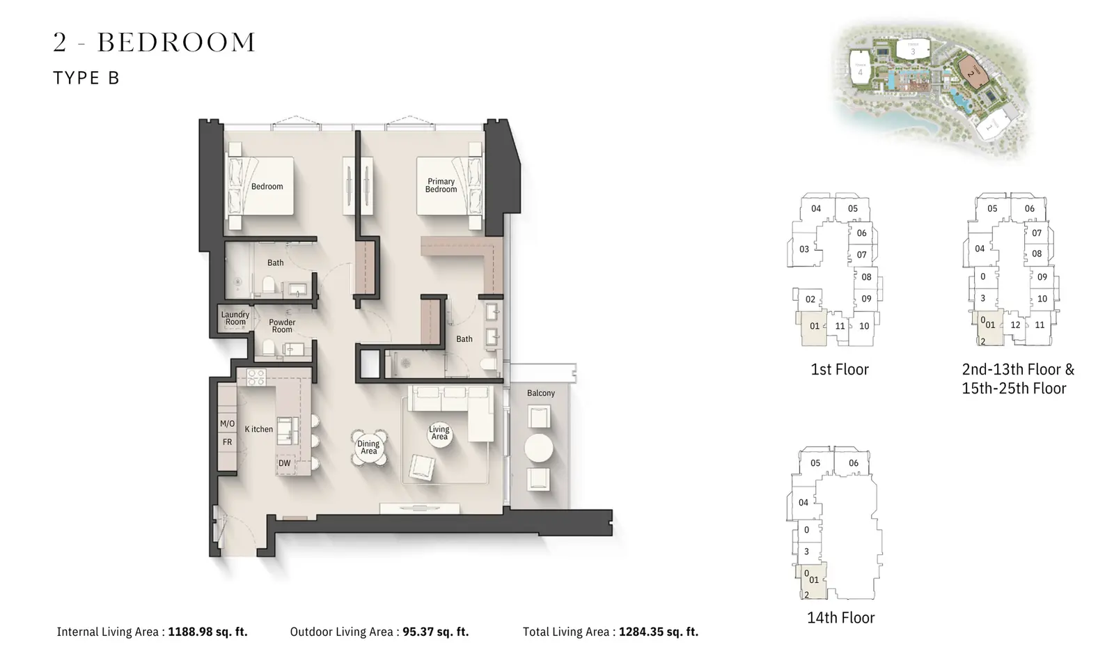 Floor plan for Type B