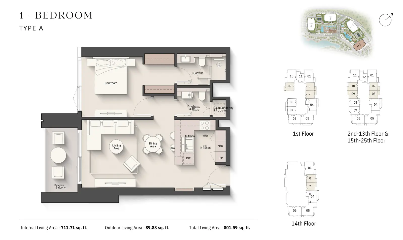 Floor plan for Type A