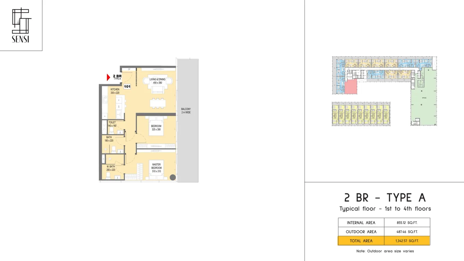 Floor plan for Type A