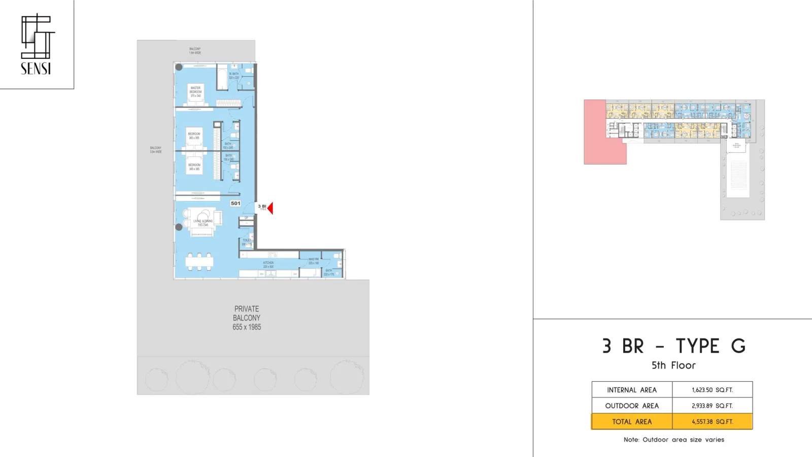 Floor plan for Type G