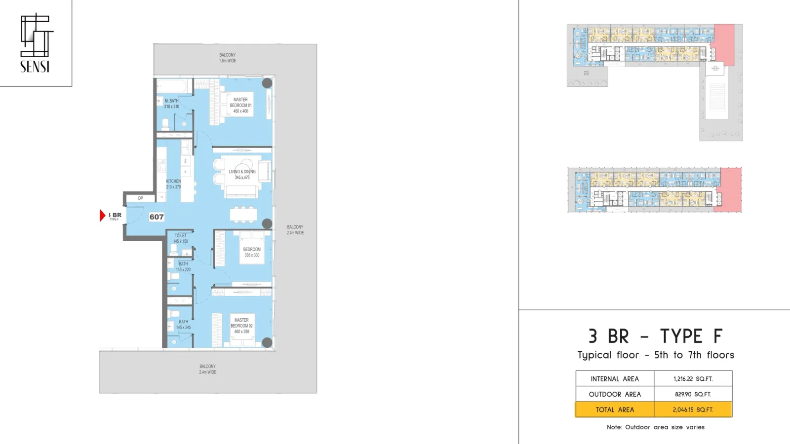 Floor plan for Type F