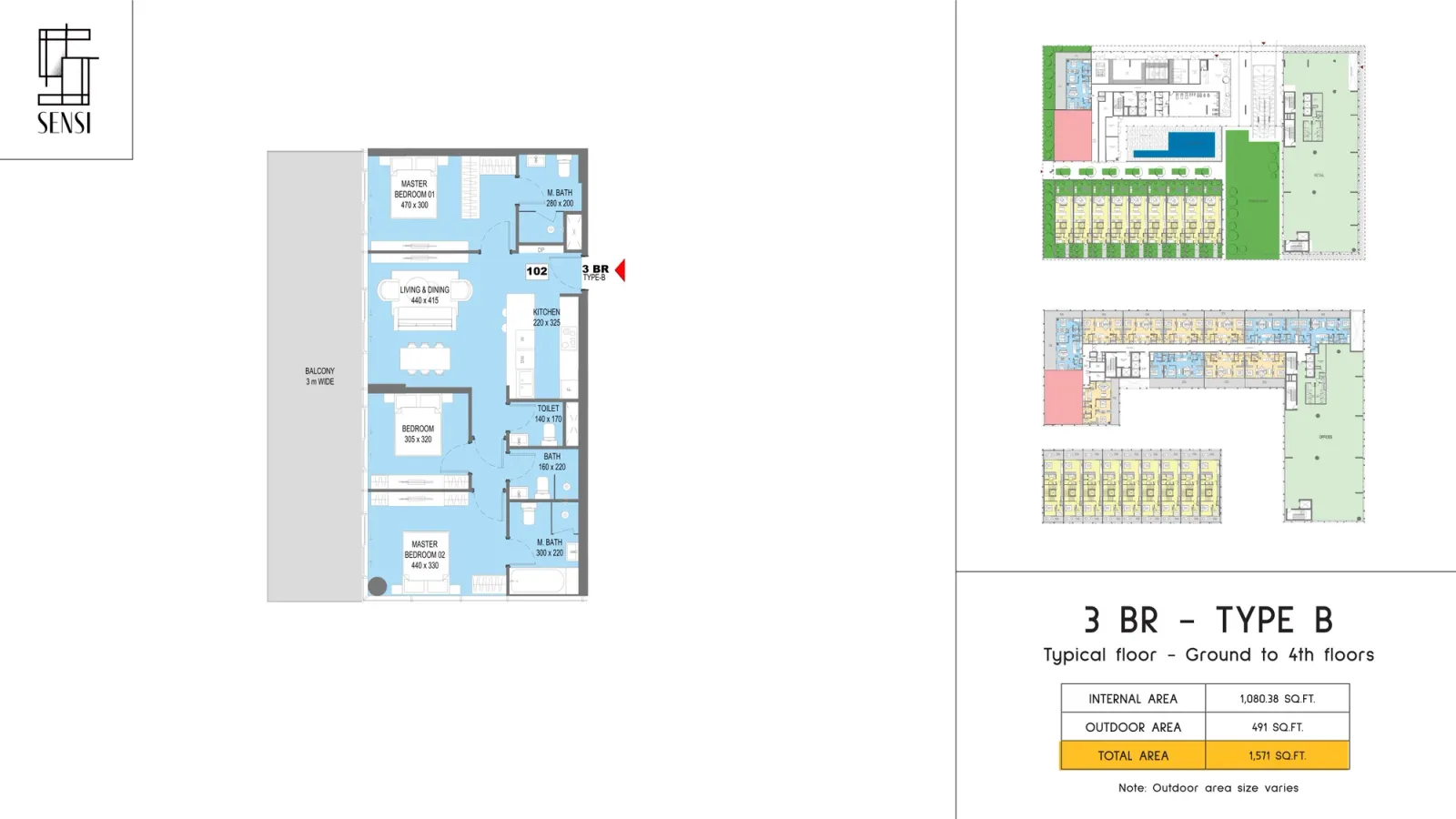 Floor plan for Type B