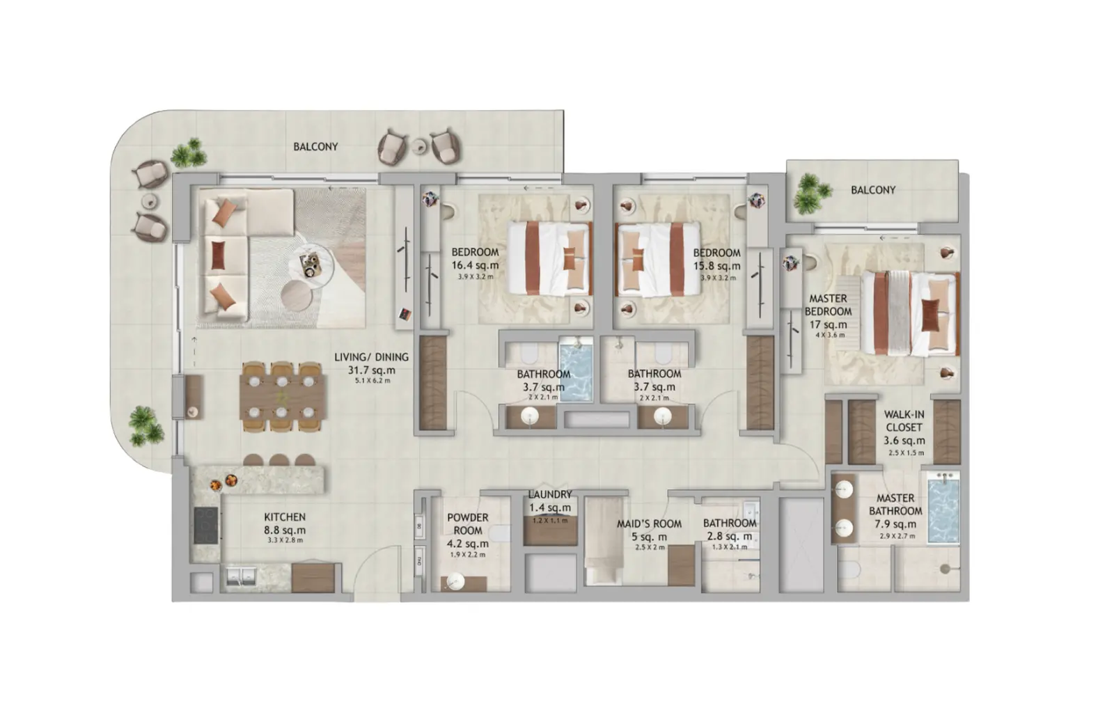 Floor plan for Type A