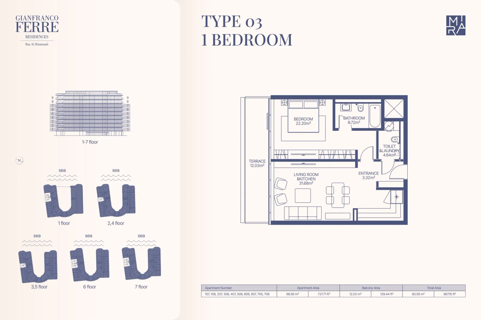 Floor plan for Type 03