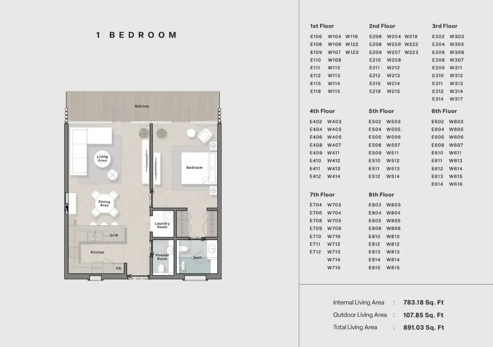 Floor plan for Type A