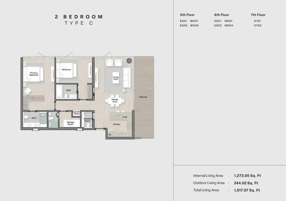 Floor plan for Type C
