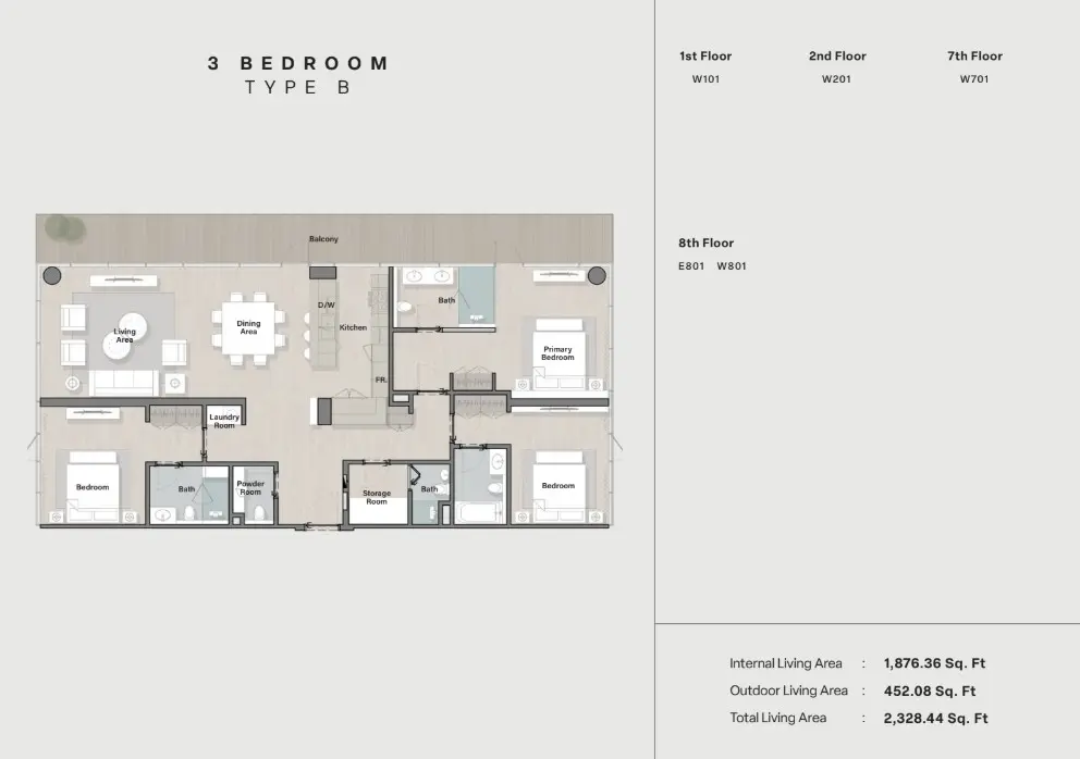 Floor plan for Type B
