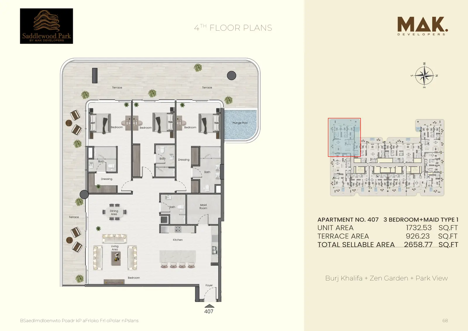 Floor plan for Type 1