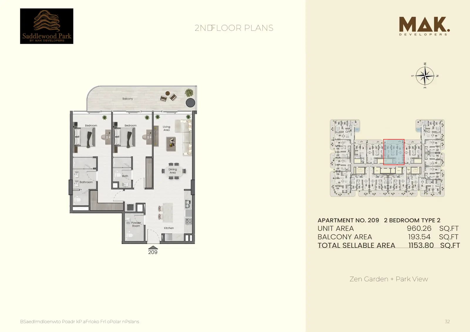 Floor plan for Type 2A