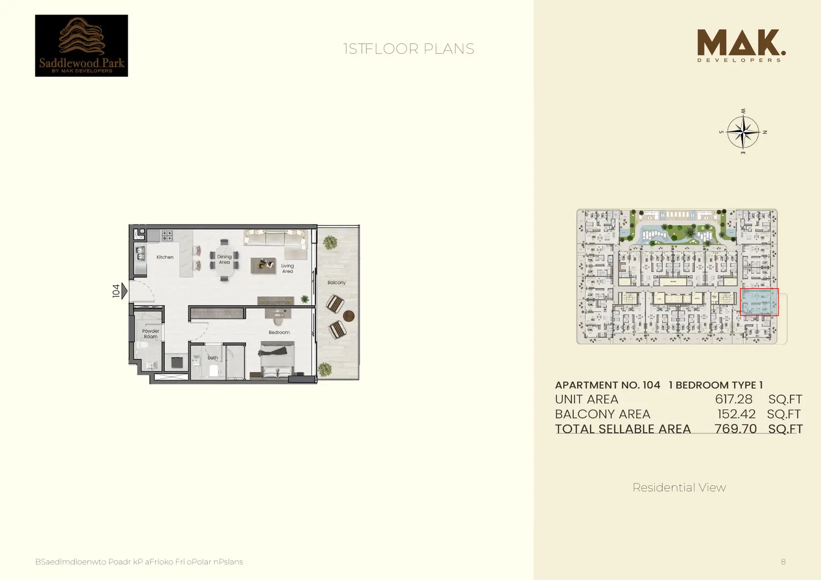 Floor plan for Type 1