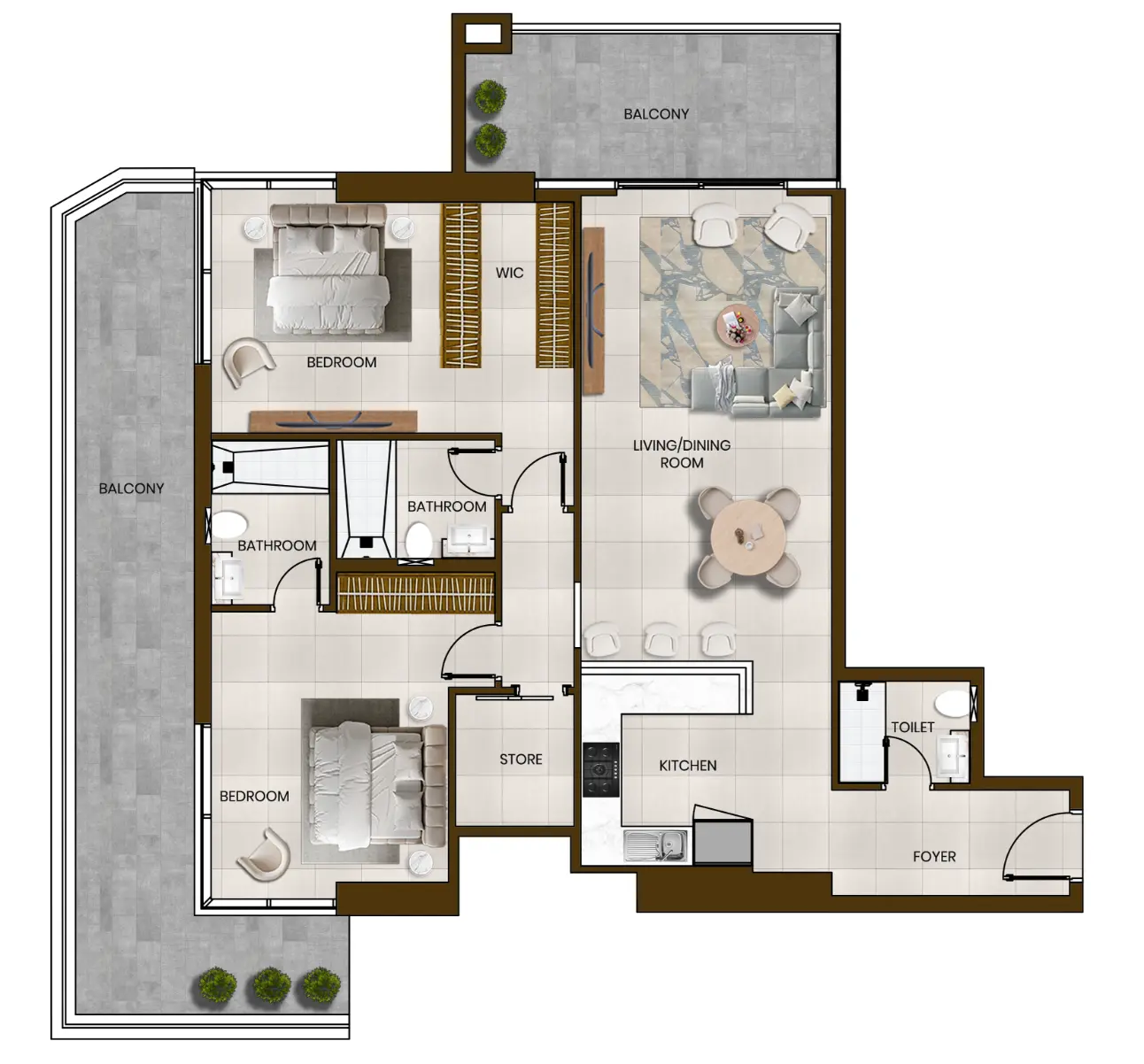 Floor plan for Type 1