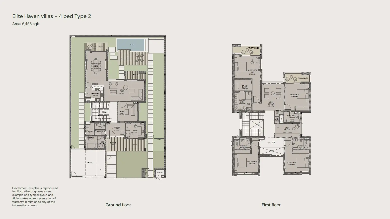 Floor plan for Elite Haven Villas Type 2